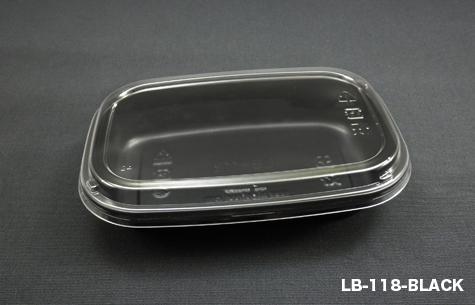 LB-118 Black Disposable Plastic Lunch Box (1200pcs)