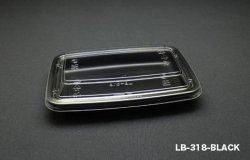 LB-318 Black Disposable Plastic Lunch Box (1200pcs)