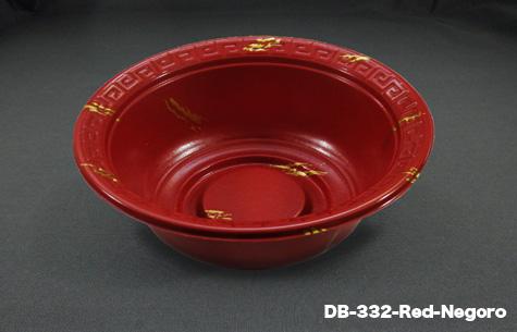 DB-332 Red Negoro Disposable Plastic Bowl (900pcs)