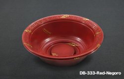 DB-333 Red Negoro Disposable Plastic Bowl (900pcs)