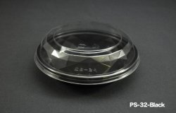 PS-32 Black Disposable Party Food Container With Lid (900pcs)