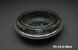 PS-34-D Black Disposable Party Food Container With Lid (600pcs)