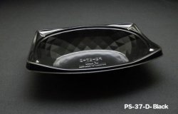 PS-37-D Black Disposable Party Food Container With Lid (600pcs)