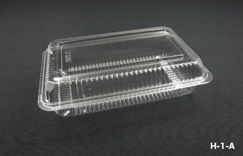 H-1-A Clear Plastic Non-Locking Food Container (2000pcs)