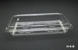 H-5-B Clear Plastic Non-Locking Food Container (1200pcs)