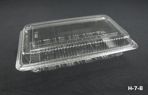 H-7-B Clear Plastic Non-Locking Food Container (2000pcs)