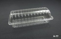 H-77 Clear Plastic Non-Locking Food Container (1200pcs)