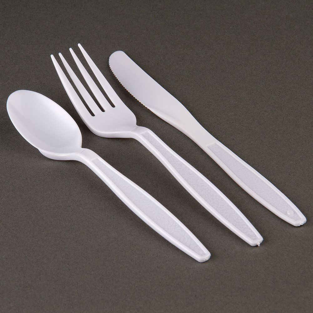 Disposable Plastic Fork / Spoon / Knife White (50pcs)