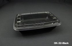 OK-32 Black Food Platter with Cover (400pcs)