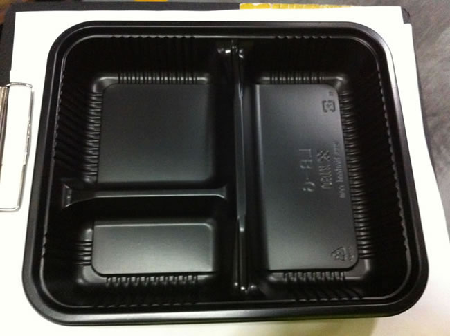 LB-6 Black Disposable Plastic Lunch Box (600pcs)