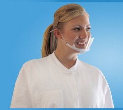 Transparent Restaurant Sanitary Anti-Saliva Face Mask