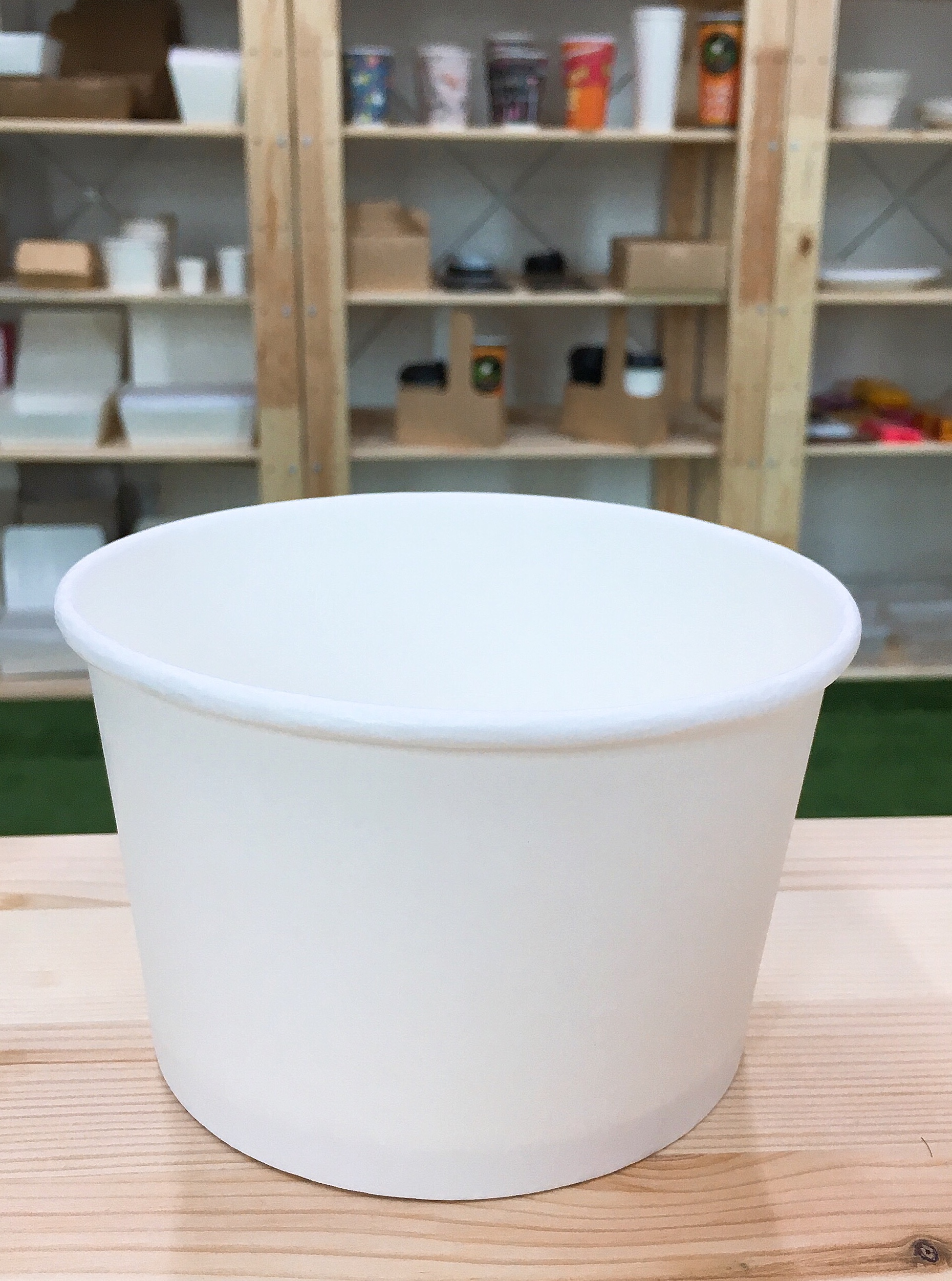 Paper Bowl 520cc With Lid (Single Wall) White