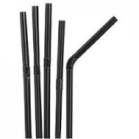 Flexible Straw with wrapper (6mm) Black