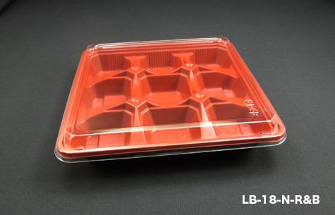 LB-18-N R&B Multi-Grid Disposable Plastic Lunch Box (600pcs)