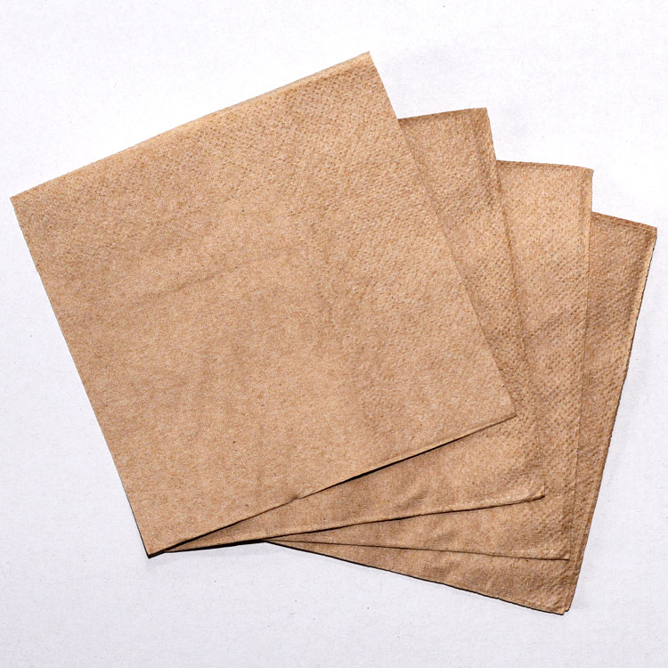 Eco Cocktail Napkin 1ply (Brown)