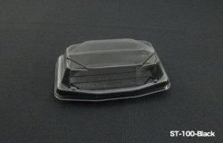 ST-100 Black Food Tray with Cover (1200pcs)