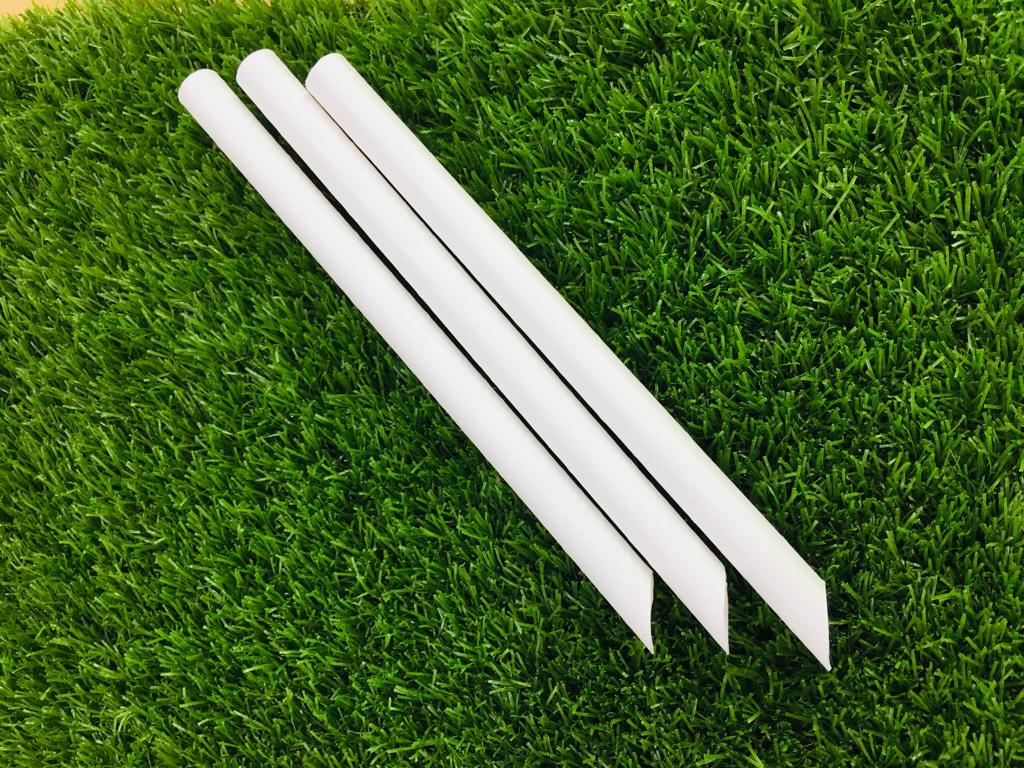 Paper Straw Sharp 12mm - Short / Long  (White)