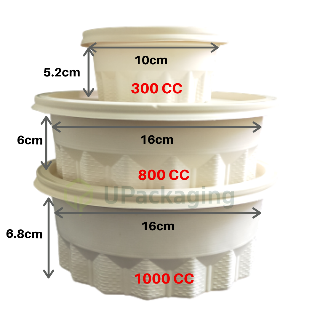 Bio Steline Bowl 1000cc with Lid (Set)