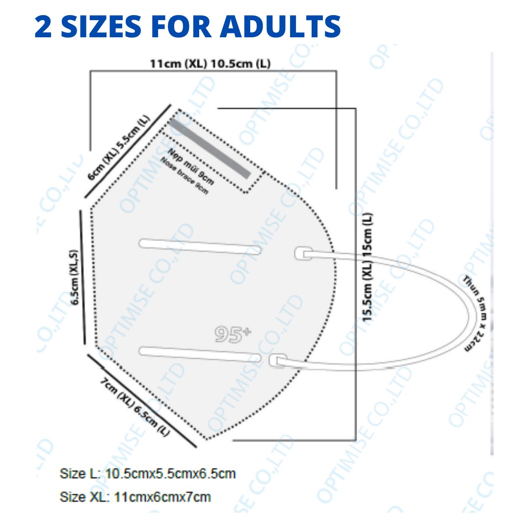 OPTIMISE ADULT N95 3D 4 PLY MASK