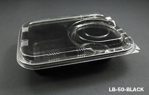 LB-50 Black Disposable Plastic Lunch Box (600pcs)